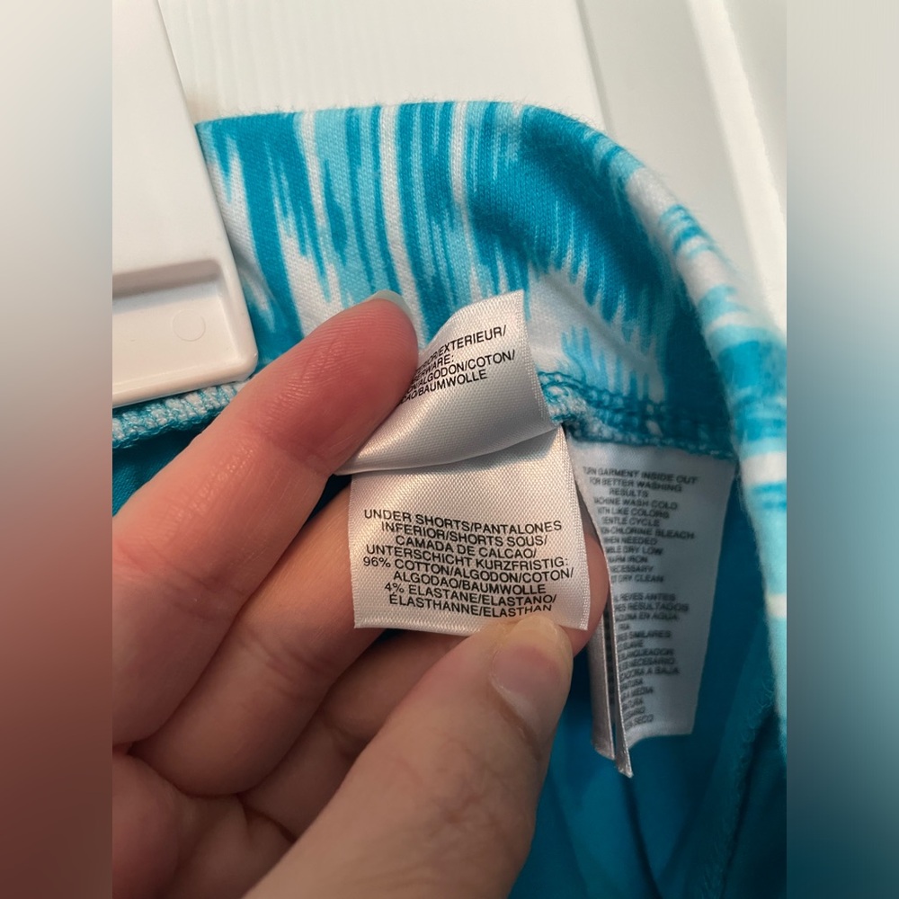 Jones New York Teal and White Patterned Sport Skort - Picture 5 of 5